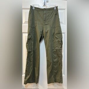 Abercrombie Fitch Green Utility Pants Straight Leg Grunge Punk Y2K Gorp Women 26
